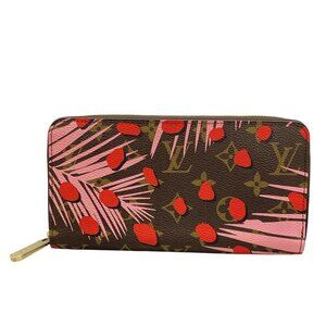 LOUIS VUITTON Zippy Wallet M41908 Poppy Monogram Jungle Dot